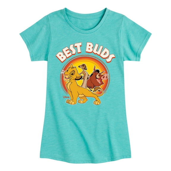 The Lion King - Simba, Pumbaa, & Timon Best Buds - Toddler & Youth Girls Short Sleeve Graphic T-Shirt