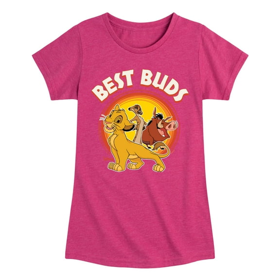 The Lion King - Simba, Pumbaa, & Timon Best Buds - Toddler & Youth Girls Short Sleeve Graphic T-Shirt