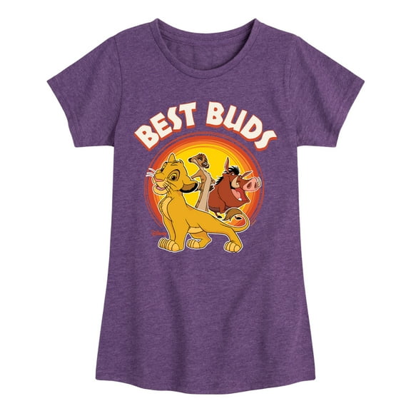 The Lion King - Simba, Pumbaa, & Timon Best Buds - Toddler & Youth Girls Short Sleeve Graphic T-Shirt