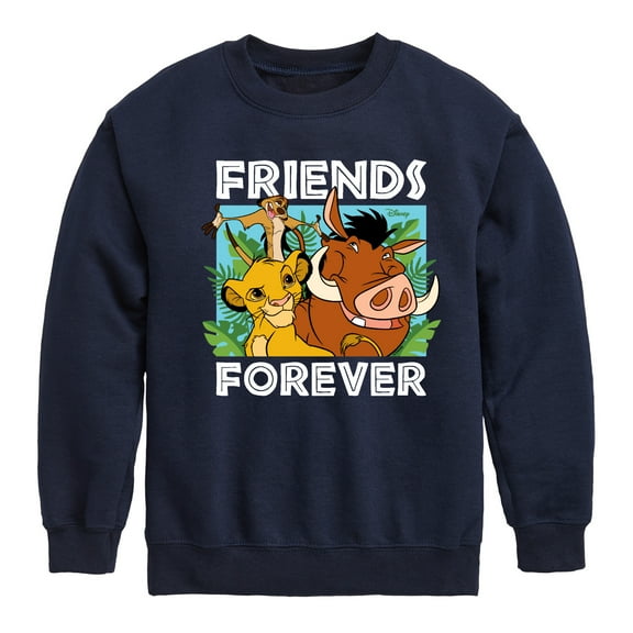 The Lion King - Simba Pumbaa, & Timon - Best Friends - Toddler & Youth Crewneck Fleece Sweatshirt