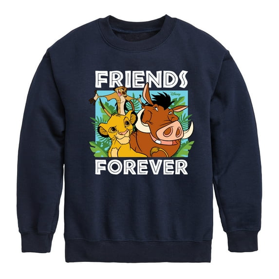 The Lion King - Simba Pumbaa, & Timon - Best Friends - Toddler & Youth Crewneck Fleece Sweatshirt