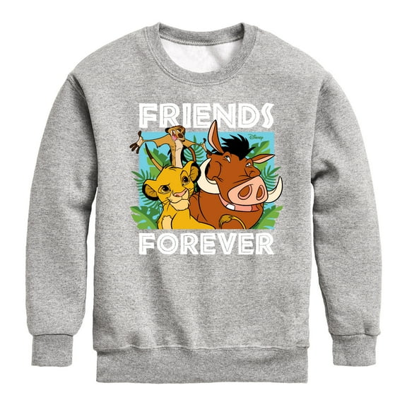 The Lion King - Simba Pumbaa, & Timon - Best Friends - Toddler & Youth Crewneck Fleece Sweatshirt