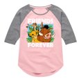 thumbnail image 1 of The Lion King - Simba Pumbaa, & Timon - Best Friends - Toddler & Youth Girls Raglan Graphic T-Shirt, 1 of 5