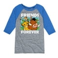 thumbnail image 1 of The Lion King - Simba Pumbaa, & Timon - Best Friends - Toddler & Youth Raglan Graphic T-Shirt, 1 of 4