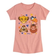 The Lion King - Simba, Pumbaa, Timon, & Zazu - Toddler & Youth Girls Short Sleeve Graphic T-Shirt