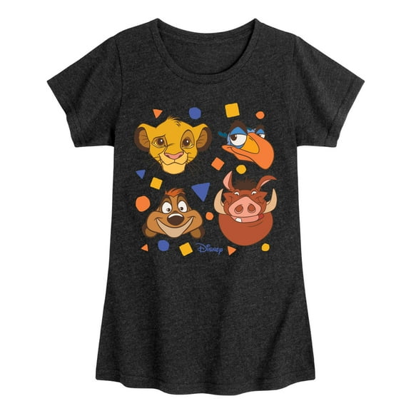The Lion King - Simba, Pumbaa, Timon, & Zazu - Toddler & Youth Girls Short Sleeve Graphic T-Shirt