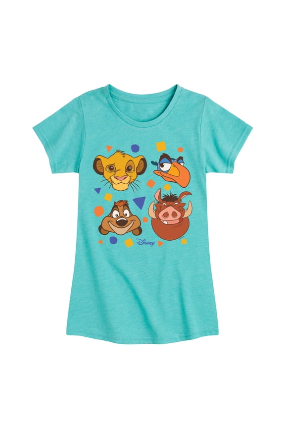 The Lion King - Simba, Pumbaa, Timon, & Zazu - Toddler & Youth Girls Short Sleeve Graphic T-Shirt