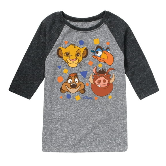 The Lion King - Simba, Pumbaa, Timon, & Zazu - Toddler & Youth Raglan Graphic T-Shirt