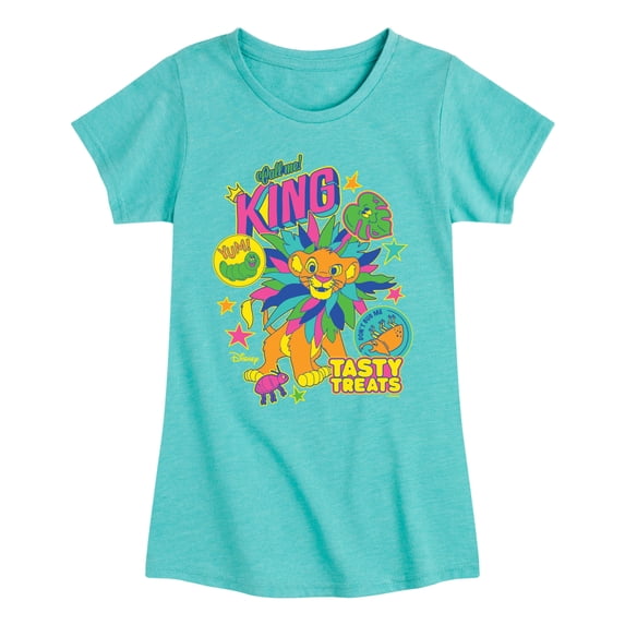 The Lion King - Simba Stickers - Youth Girls Fitted Short Sleeve T-Shirt
