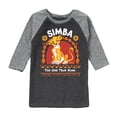 thumbnail image 1 of The Lion King - Simba - The One True King - Toddler & Youth Raglan Graphic T-Shirt, 1 of 6