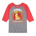 thumbnail image 1 of The Lion King - Simba - The One True King - Toddler & Youth Raglan Graphic T-Shirt, 1 of 6