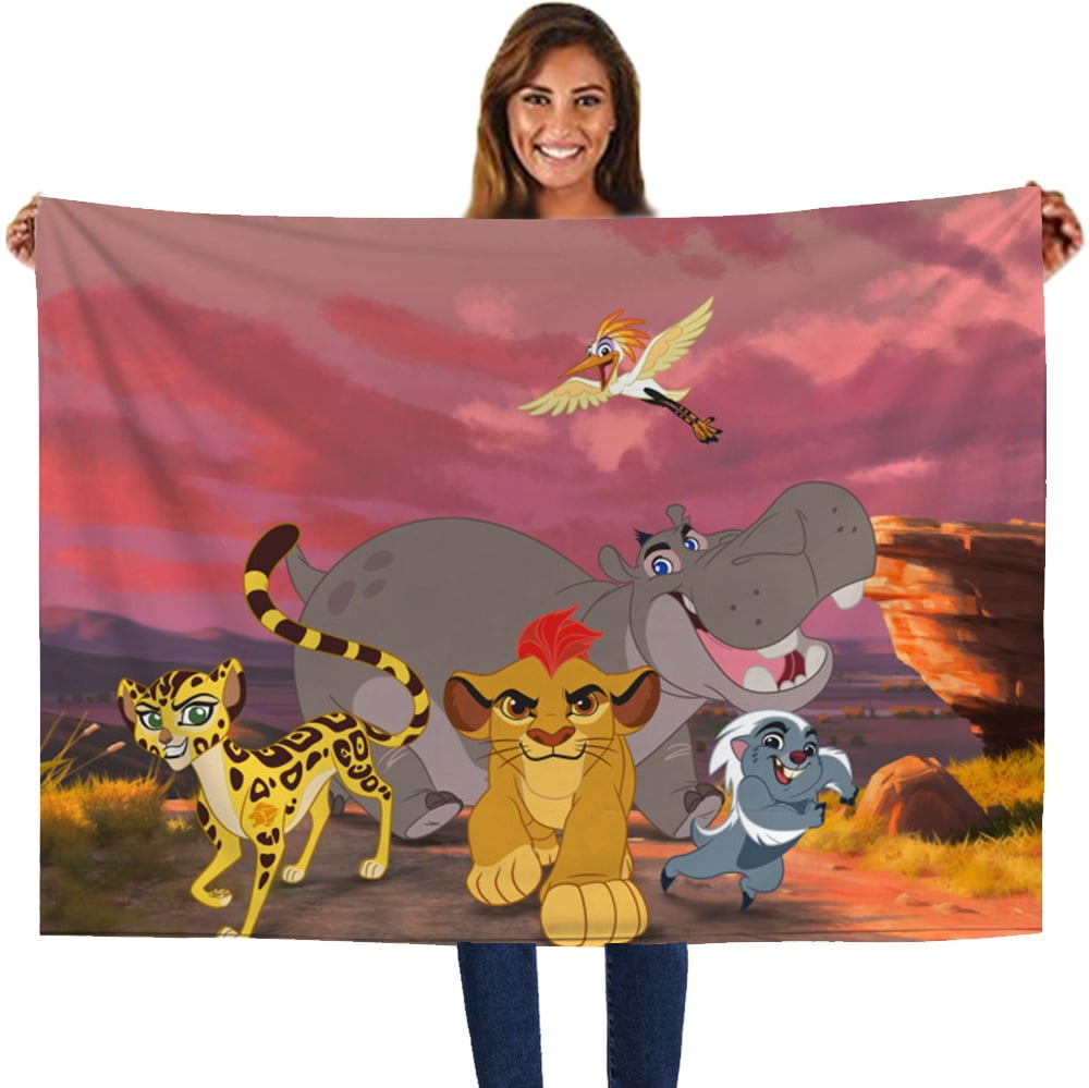 The Lion King Simba Throw Blanket Novelty Blanket Portable for Xmas