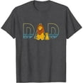 thumbnail image 1 of The Lion King Simba and Mufasa Dad DTG Print Unisex T-Shirt,Dark Heather Grey Color,Size L, 1 of 5