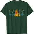 thumbnail image 1 of The Lion King Simba and Mufasa Dad DTG Print Unisex T-Shirt,Forest Green Color,Size 4XL, 1 of 5