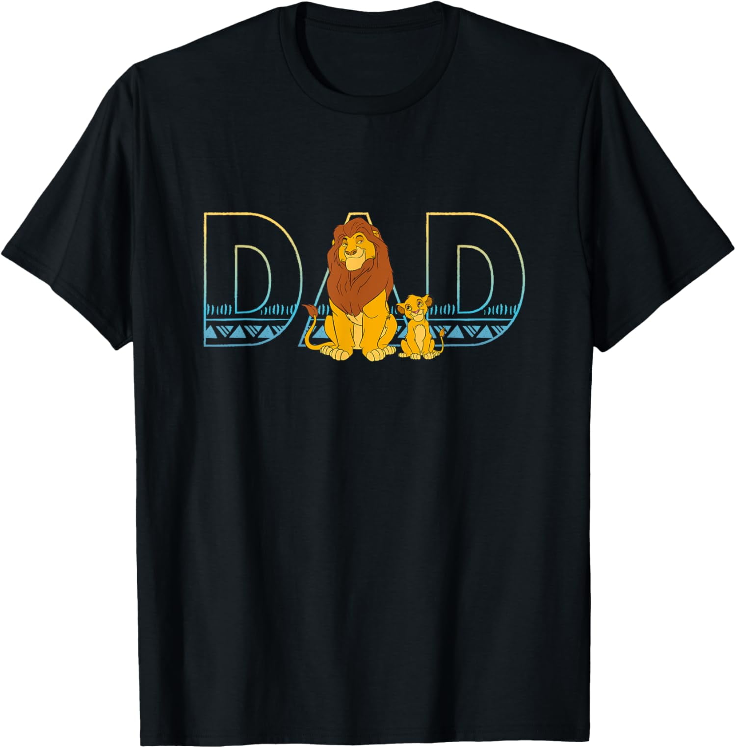 The Lion King Simba and Mufasa Dad T-Shirt,Black Color,Size 3XL ...