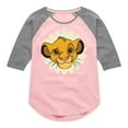 thumbnail image 1 of The Lion King - Simply Simba - Toddler & Youth Girls Raglan Graphic T-Shirt, 1 of 5