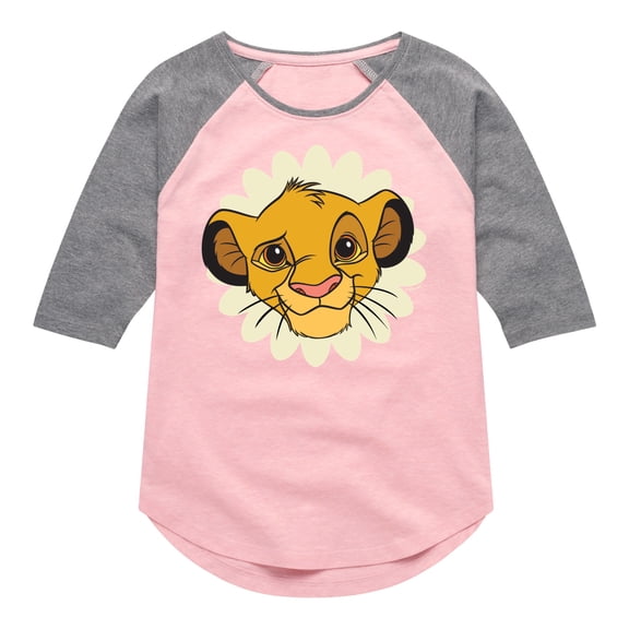 The Lion King - Simply Simba - Toddler & Youth Girls Raglan Graphic T-Shirt