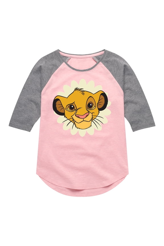 The Lion King - Simply Simba - Toddler & Youth Girls Raglan Graphic T-Shirt