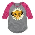thumbnail image 1 of The Lion King - Simply Simba - Toddler & Youth Girls Raglan Graphic T-Shirt, 1 of 5