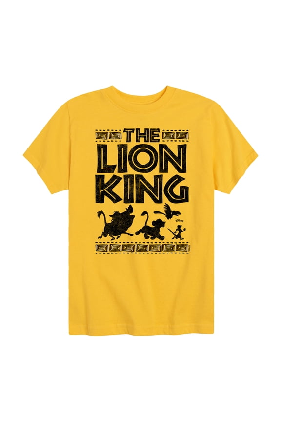 Disney - Simba Timon Pumbaa Zazu Silhouettes with Logo Short Sleeve Graphic T-Shirt