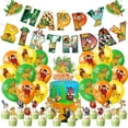 thumbnail image 1 of The Lion King Theme Cartoon style Birthday Decoration Kits，Party Supplies for Kids，Including Banner, Balloons, Cake Toppers, Cupcake Toppers., 1 of 5