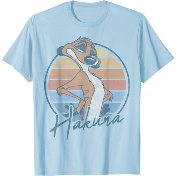 The Lion King Timon Hakuna Retro Portrait DTG Print Unisex T-Shirt