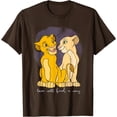 thumbnail image 1 of The Lion King Valentine's Day Simba & Nala Love Vintage DTG Print Unisex T-Shirt,Dark Chocolate Color,Size 5XL, 1 of 5