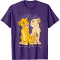 thumbnail image 1 of The Lion King Valentine's Day Simba & Nala Love Vintage DTG Print Unisex T-Shirt,Purple Color,Size M, 1 of 5