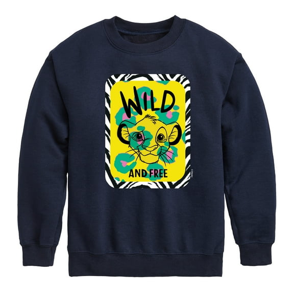 The Lion King - Wild & Free Simba - Toddler & Youth Crewneck Fleece Sweatshirt