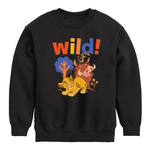 The Lion King - Wild! - Simon, Pumbaa, & Timon - Toddler & Youth Crewneck Fleece Sweatshirt