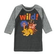 thumbnail image 1 of The Lion King - Wild! - Simon, Pumbaa, & Timon - Toddler & Youth Raglan Graphic T-Shirt, 1 of 6