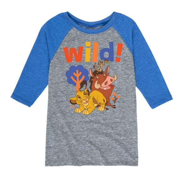The Lion King - Wild! - Simon, Pumbaa, & Timon - Toddler & Youth Raglan Graphic T-Shirt