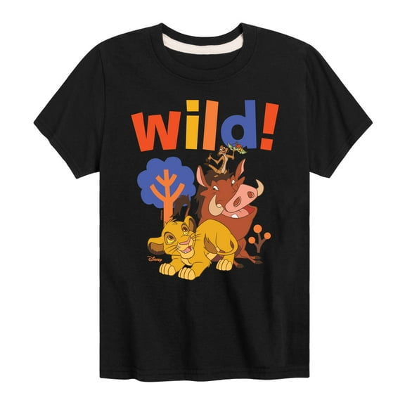 The Lion King - Wild! - Simon, Pumbaa, & Timon - Toddler & Youth Short Sleeve Graphic T-Shirt