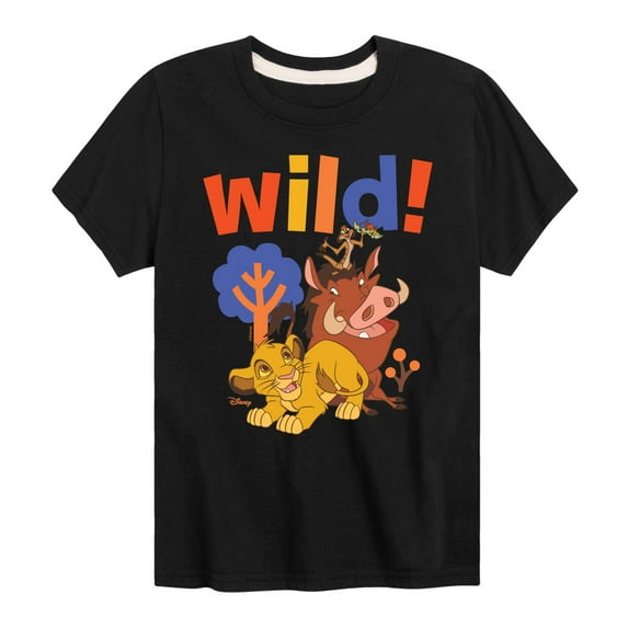 The Lion King - Wild! - Simon, Pumbaa, & Timon - Toddler & Youth Short Sleeve Graphic T-Shirt