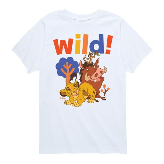 The Lion King - Wild! - Simon, Pumbaa, & Timon - Toddler & Youth Short Sleeve Graphic T-Shirt