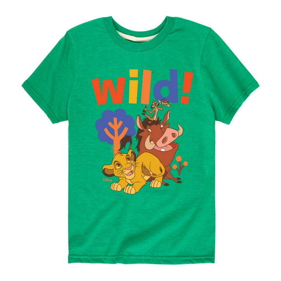 The Lion King - Wild! - Simon, Pumbaa, & Timon - Toddler & Youth Short Sleeve Graphic T-Shirt
