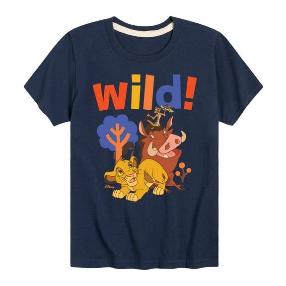 The Lion King - Wild! - Simon, Pumbaa, & Timon - Toddler & Youth Short Sleeve Graphic T-Shirt