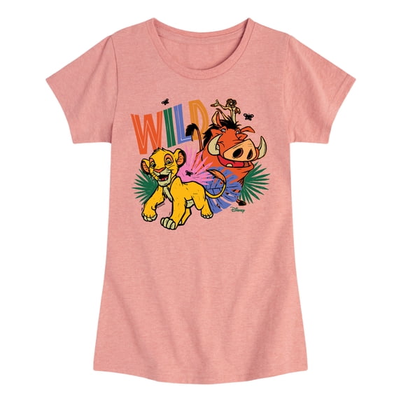 The Lion King - Wild Stamp - Youth Girls Fitted Short Sleeve T-Shirt