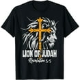 thumbnail image 1 of The Lion Of Judah Jesus Revelation Inspirational Christian T-Shirt, 1 of 4