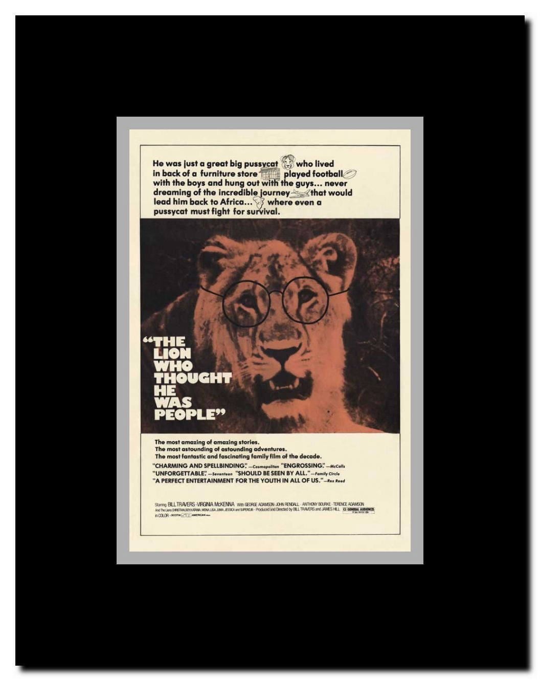 The Lion Who Thought He Was People Framed Movie Poster