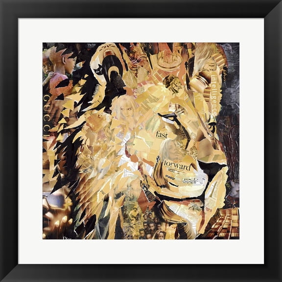 The Lion by James Grey, Framed Wall Art, 19.5W x 19.5H