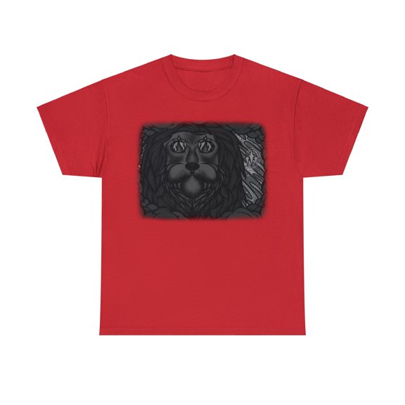 The Lion of Judah Hand Drawn Christian Art on a Unisex Shirt.