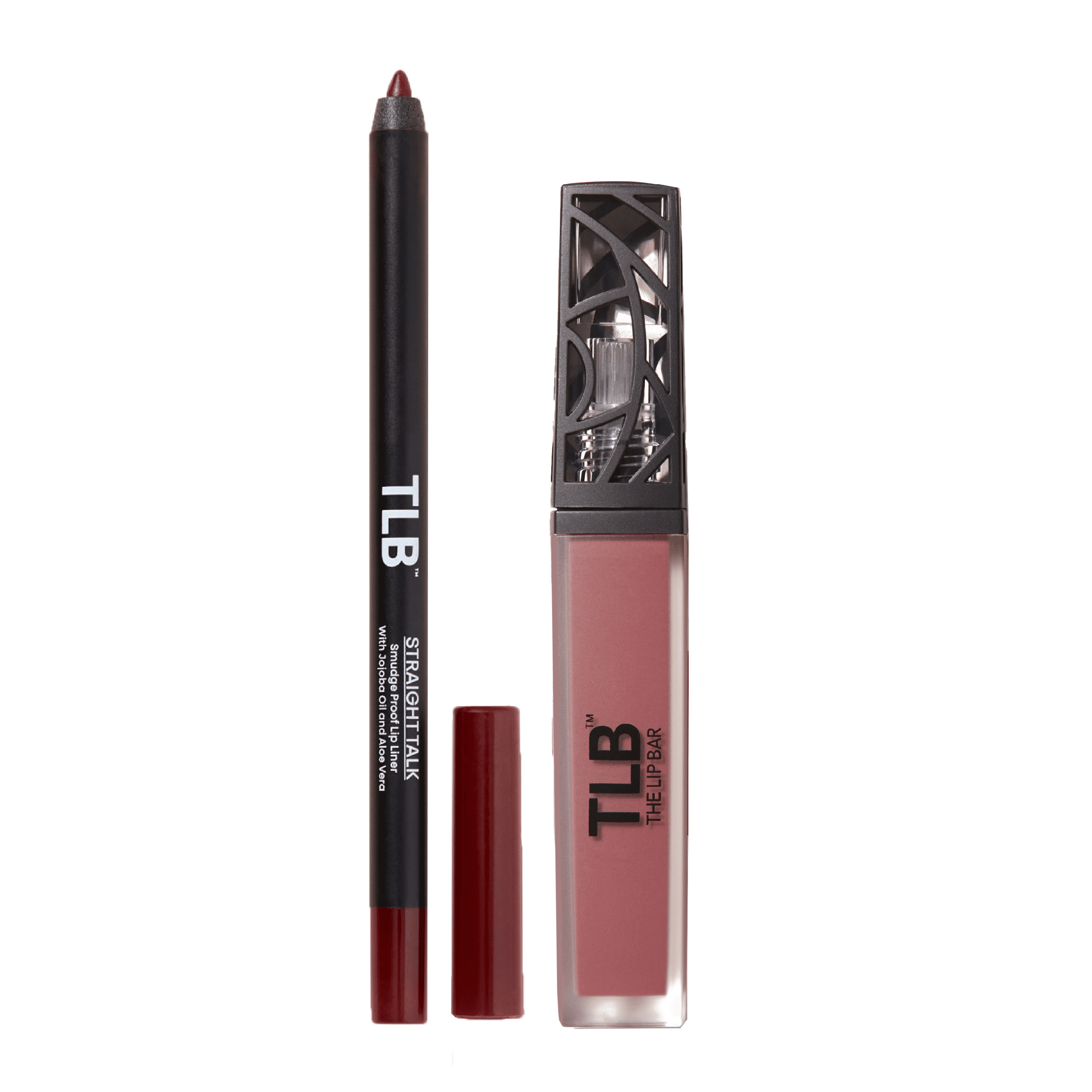 The Lip Bar Perfect Pair Lip Kit, Straight Talk Lip Liner and Unimpressed Matte Liquid Lipstick