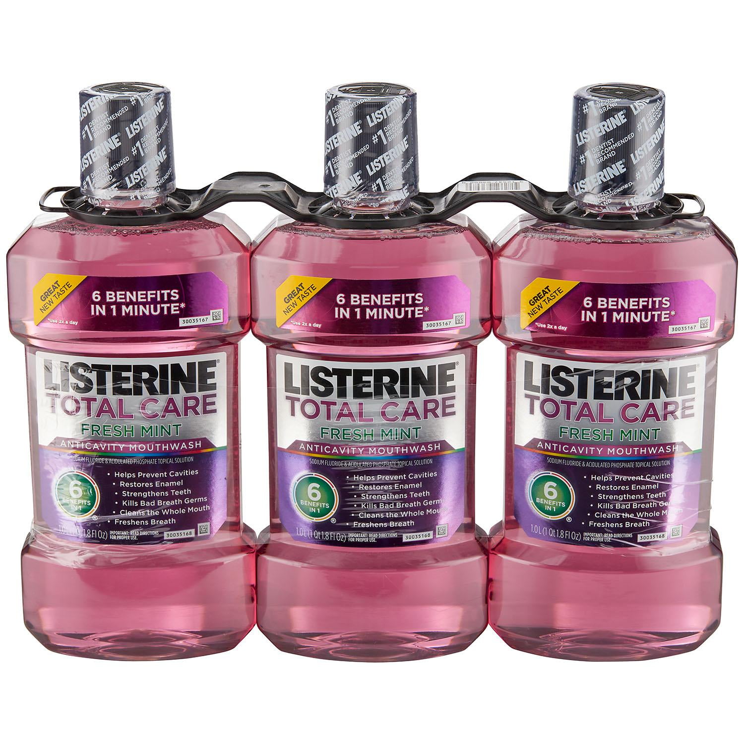 The Listerine Total Care Mouthwash, Fresh Mint (3 pk.)