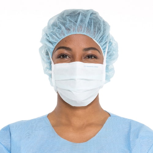 HALYARD THE LITE ONE Disposable Mask, 3 Layer Construction, Pleat-Style with Ties, Blue, 48100 (Box of 50)
