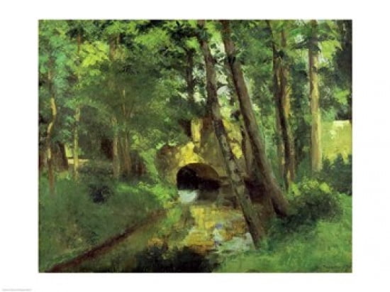 The Little Bridge Pontoise 1875 Canvas Art - Camille Pissarro (24 x 18)