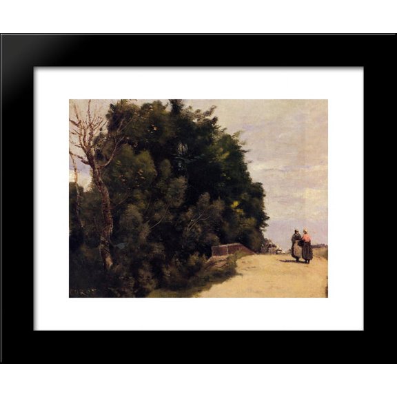 The Little Bridge at Mantes 20x24 Framed Art Print by Camille Corot