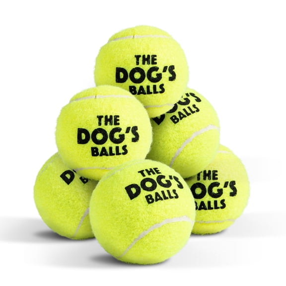 The Little Dog's Balls, Dog Tennis Balls, 6-Pack Yellow, 1.9 inches Diameter, Dog Toy, Strong Dog & Puppy Ball for Training, Play, Exercise & Fetch