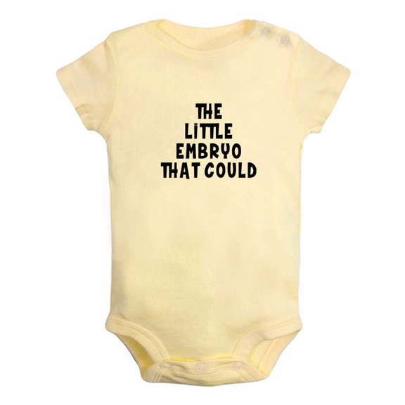 The Little Embryo That Could Funny Rompers For Babies, Newborn Baby Unisex Bodysuits, Infant Jumpsuits, Toddler 0-24 Months Kids One-Piece Oufits (Yellow, 12-18 Months)