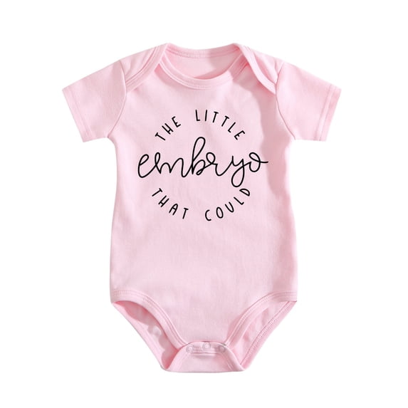 The Little Embryo That Could IVF Baby Bodysuit Newborn Graphic Romper Medium Pink-style 0-3M